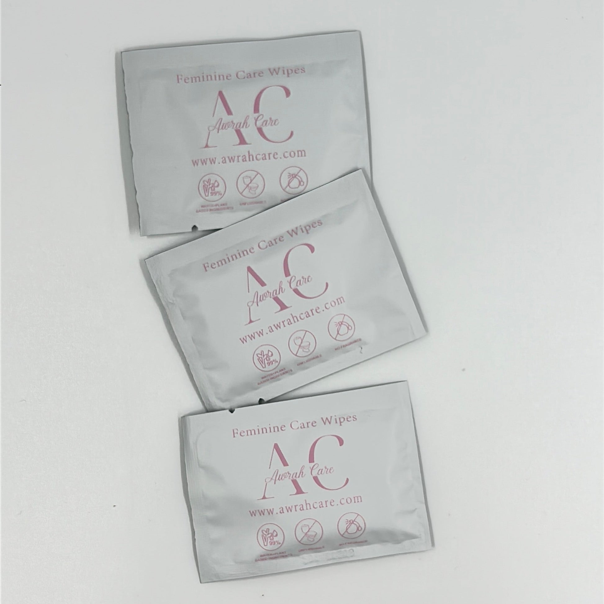 Three gray AC packets on a white background
